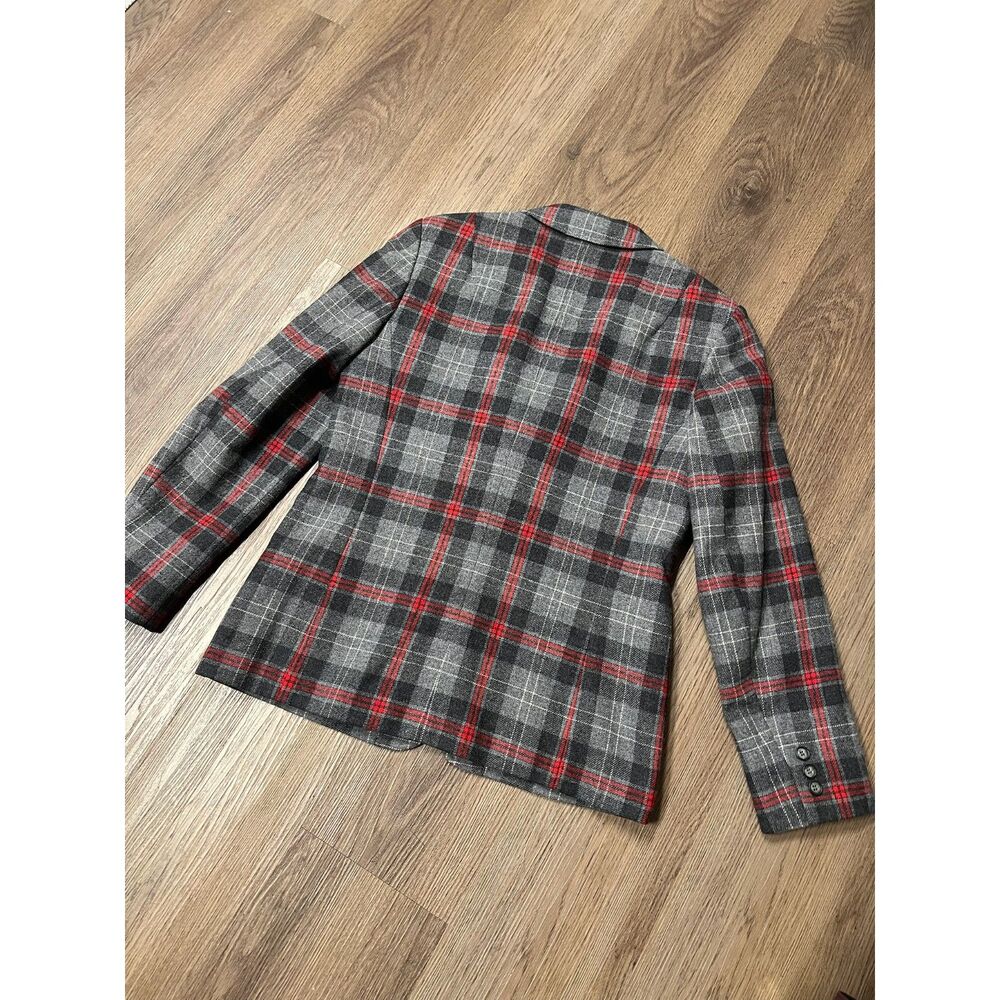 Vintage Pendleton USA 100% Virgin Wool Plaid Blazer Jacket Size 8 - 10 - Picture 3 of 5